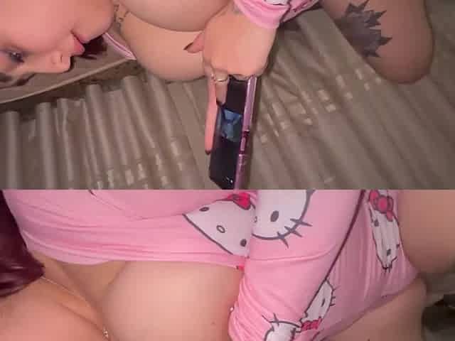 Amateur Latina caught watching videos and turns it into passion