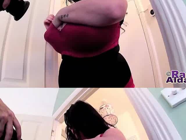 Rachel Aldana - Red Satin Bra - Gopro 1