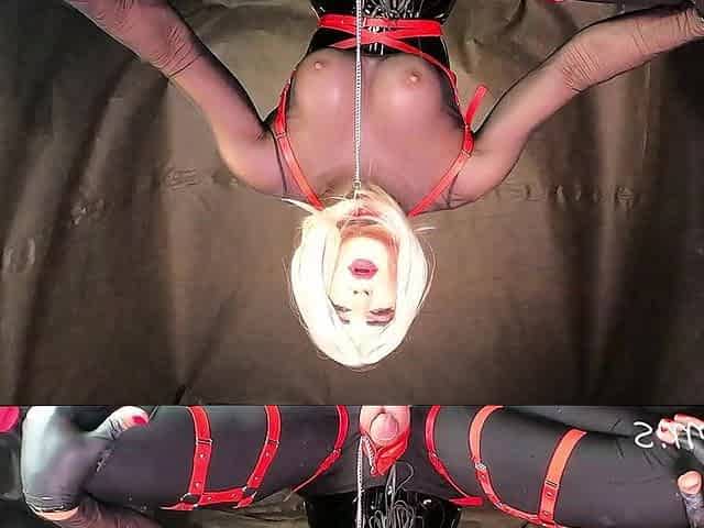Sissy Play with Large Pink Sex toy
