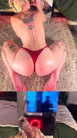 European blonde solo masturbating