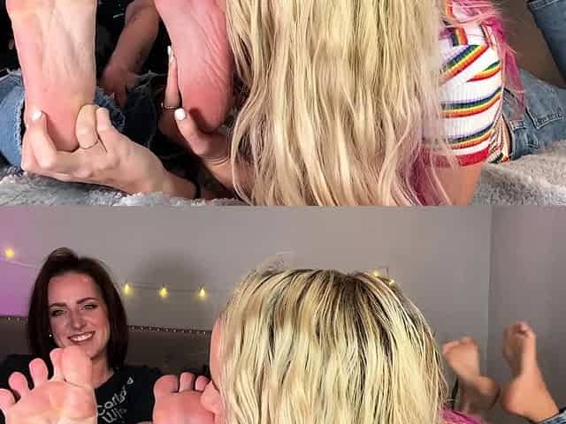 Lesbian foot fetish trio