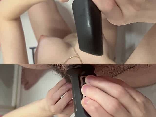PoV: Breasty Student Waxes and Cleans My Rod in the Shower and Makes Me Cum