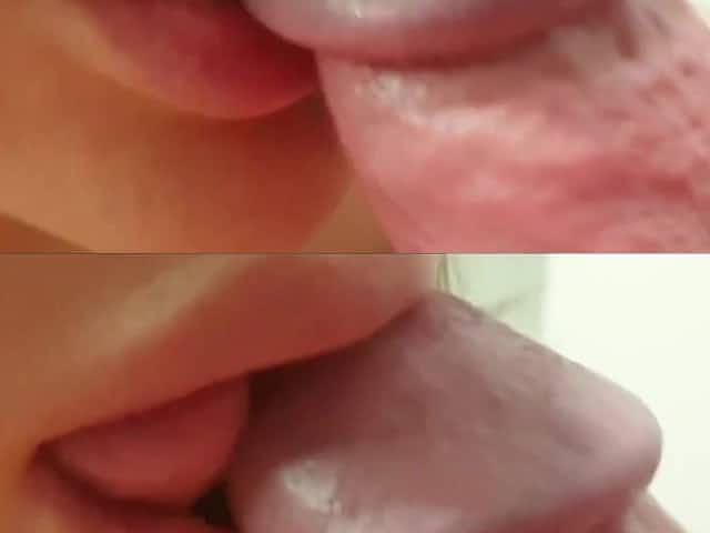 EXTREME CLOSEUP homemade 4k cock sucking to full mouth cum