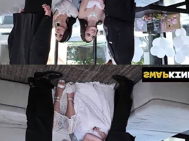 2 Virgin Brides Exchange Pops And Get Creampied Previous to Walking Down The Aisle - Swapkink