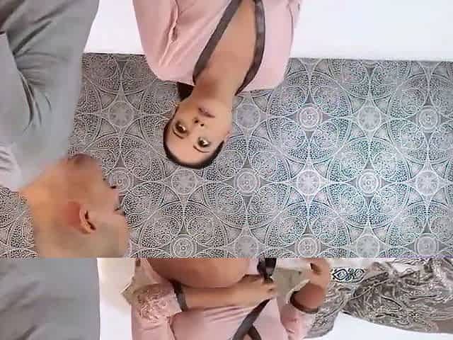 Young brunette gives her daddy a deep blowjob