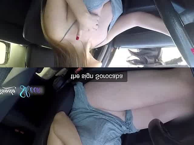 Very hawt married woman showing off out of pants and letting a stranger touch her, with English subtitles