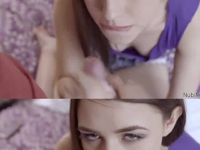 Lucie Cline In Does Her Best To Make Him Cum
