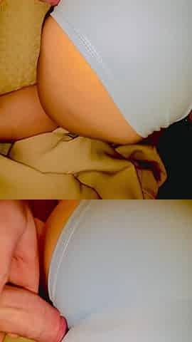Rubbing My Big Cock on Wifes Perfect Tight Cameltoe in Yoga Shorts Doggystyle