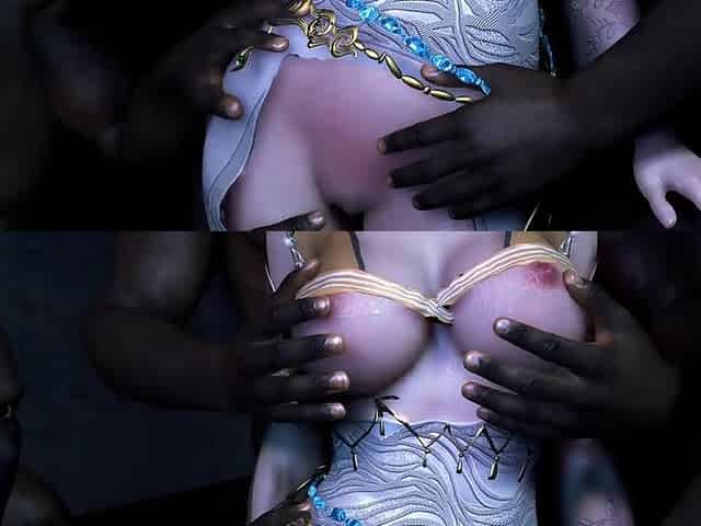 3D Cute Cosplay Slut Asian Whore Have Group Sex