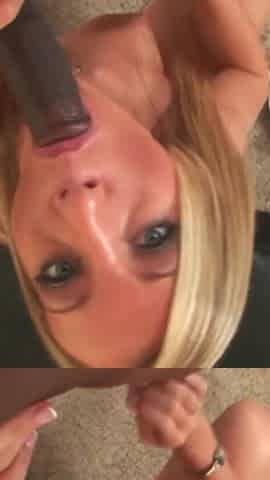 Busty Blonde Milf Is Pleasuring Big Black Dong