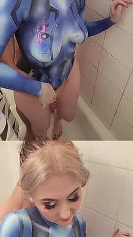 Samus Bodypaint Shower Removal Fucking