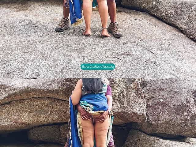 Indian Couple Romance in Outdoor - Saree Sex - Saree Lifted up and Ass Spanked