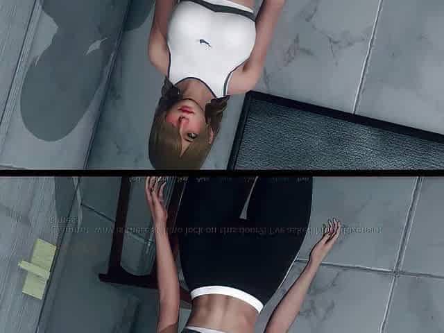 Sexy angel masturbates my ramrod with her legs and makes me cum - Anime Games P1