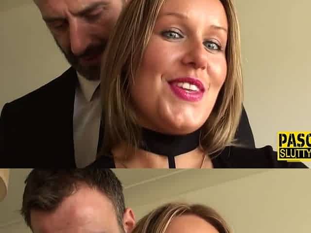 A Sloppy Blonde Ugly Slut Fucked On Camera