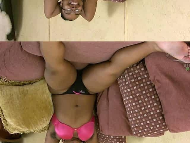 Monica Jimenez talks about her life while showing off her chubby black hairy body