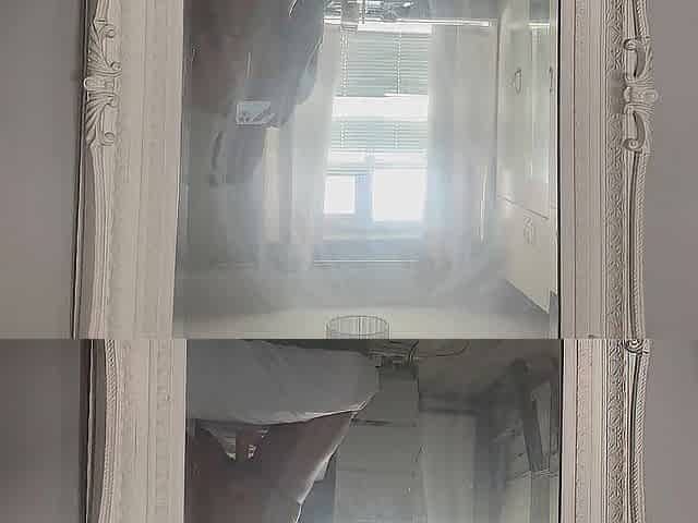 Riding myself with my sex toy in front of mirror