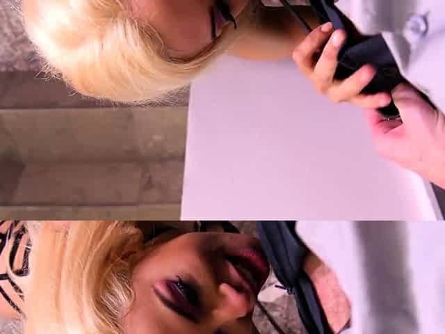 Busty blonde Luna Star gives a hot blowjob and gets slammed