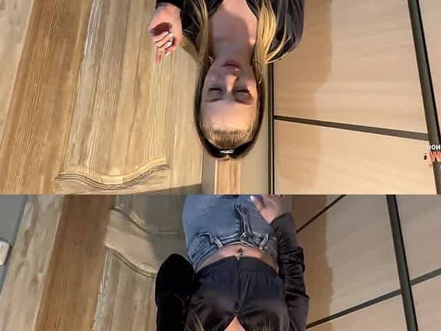 "I can pay the delivery stud with sex" - Courier Screwed a Marvelous Beauty Slut with Lengthy Hair