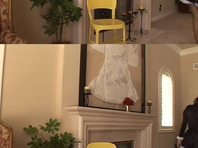 Sexy Maid rides hard cock