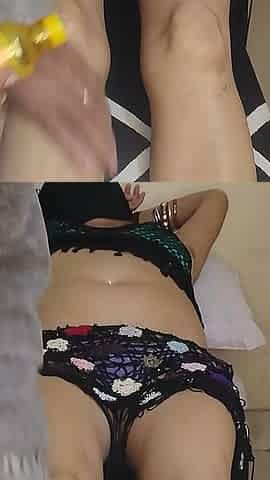 Hot Girl Tail Massage Pussy