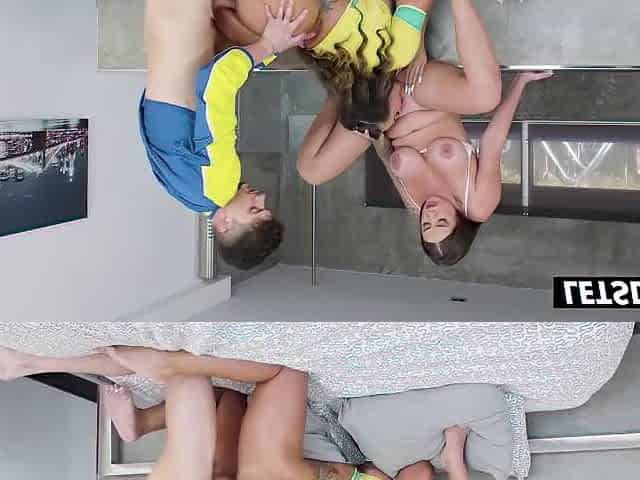 Sara Blond Gets Doggy Drilled During the time that Eating Twat in FFM Trio