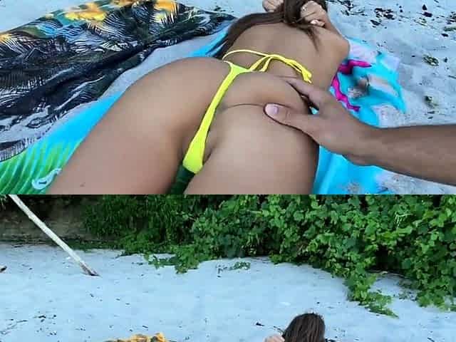 Wild Public Beach Sex Makes Her Cum Twice
