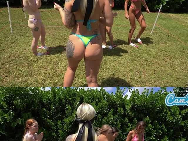 Camsoda - Blindfolded Chicken Game Large Booty Thrashing