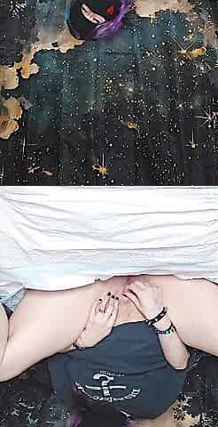 Desperation, masturbation, cumming and pissing doggy position