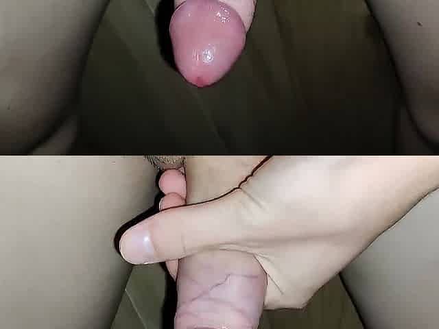 Teen male jerks his uncut virgin dong