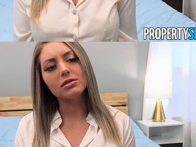 Blonde Real Estate Agent With Big Natural Tits Makes Sex Tape With Client