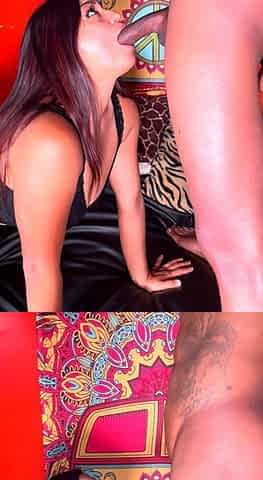 Interracial blowjob and handjob