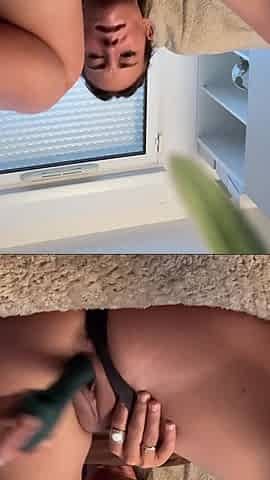 Back From Vacation, I Dildo My Pussy to Cum
