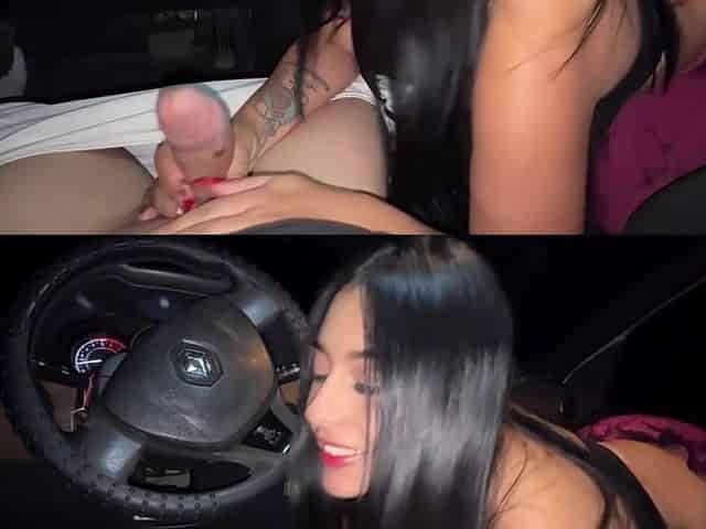 Curvy latina hopped into a stranger's car, and got creampied POV