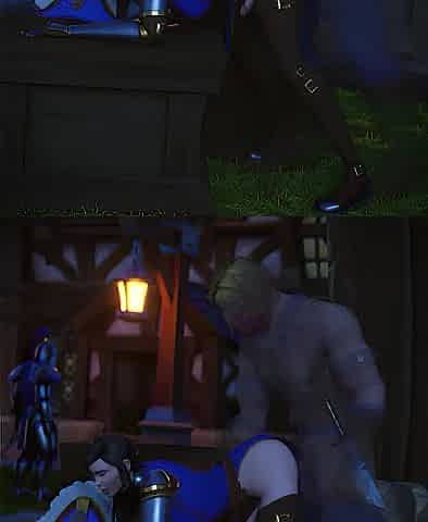 Futanari Alliance Human Captain Ashtinn sucks/ banged by Defias Rogue for Info (dressed)