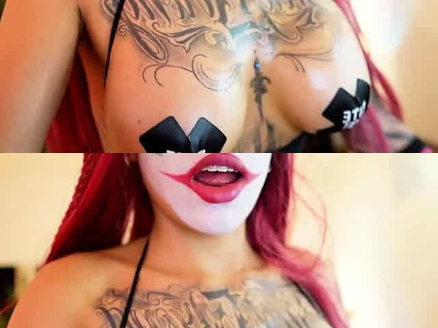 Fantastic stranded redhead teen flashing her big boobs