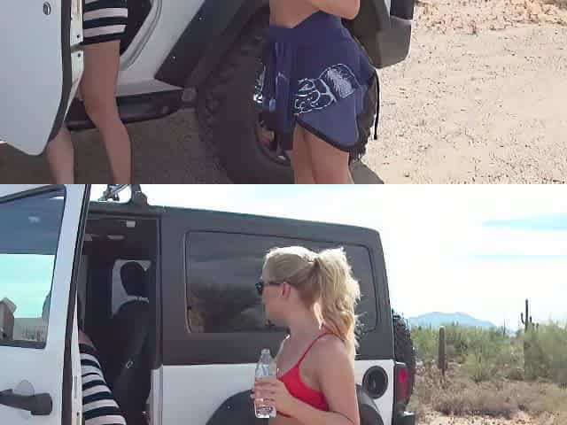 Blonde teen recored in massage room