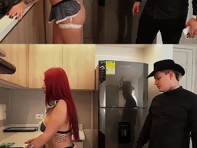 NASTY MAID RIDES HER SLAVEMASTER'S ROD - ALEJANDRA PALACIOS