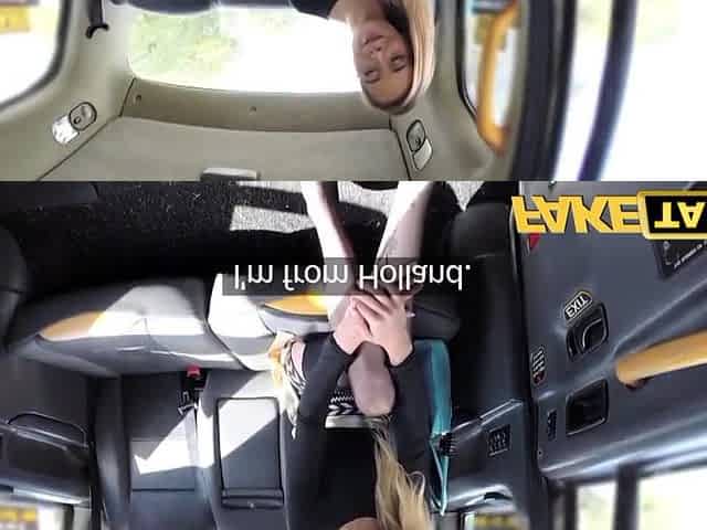 Hot Taxi Sexy Holland Lady With Short Skirt And Stockings