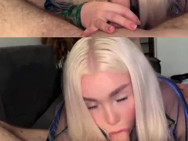 Busty Blonde step-mom POV fuck with facial