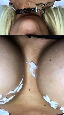 Amateur blond girl with big boobs getting fucked