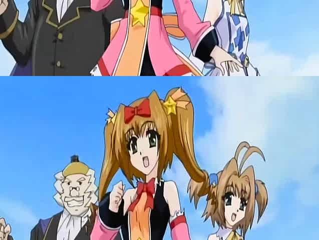 Wide eyed anime teen sucking dick