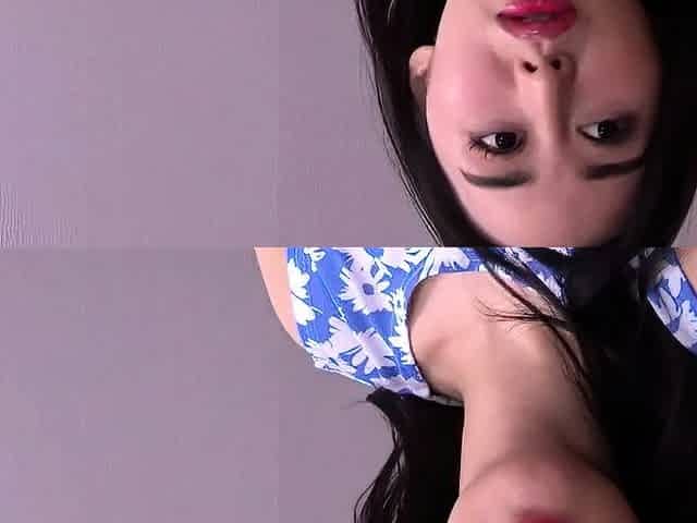 Hot asian kitten fingering herself on live webcam