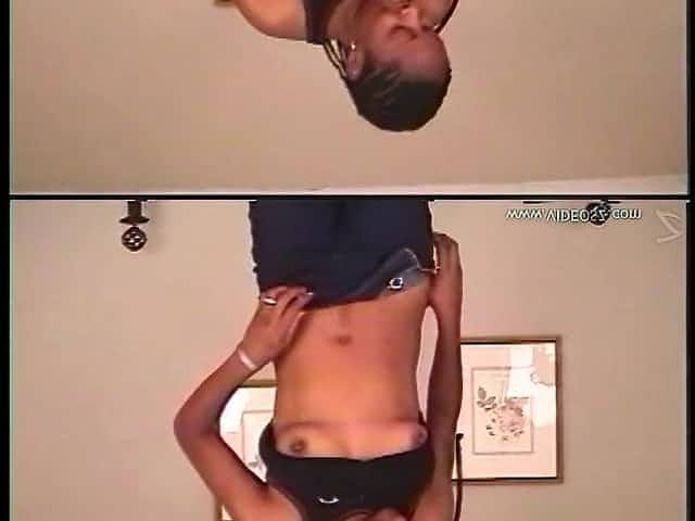 Ebony tramp sucks hard fuckin' dick