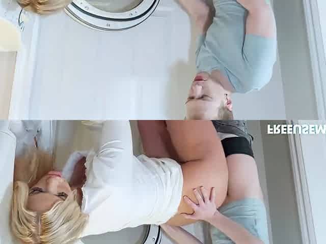 Milf Is Fucked In A Laundry Room By A Horny Stepson