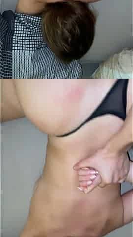 made her cheeks clap from behind