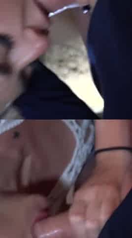 Sexy small brunette drilled on the table outside