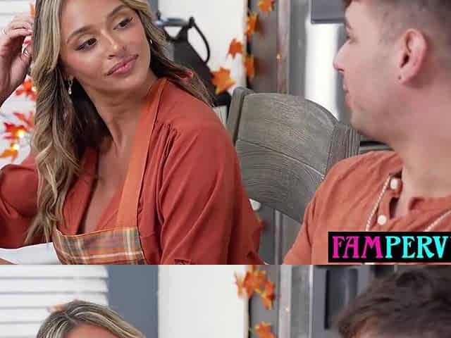 Armani Black In Mature Stepmother Stuffed Like A Turkey