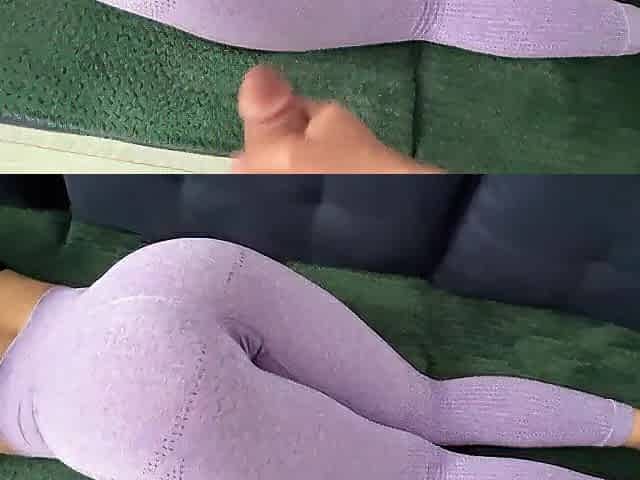 I cum all over on yoga panties my stepsis