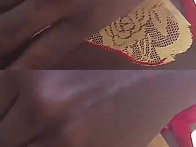 Teasing Rubbing My Pussy Pissing in Sexy Yellow Underwear