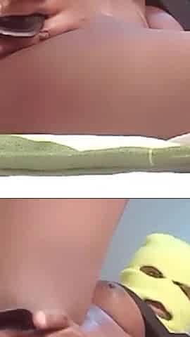 Fucking Slapping My Pussy with Dildo Cumming Hard